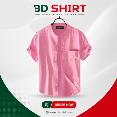 Premium Men's Ban Collar Half Sleeve Shirt
