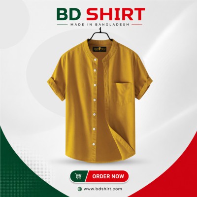 Premium Men's Ban Collar Half Sleeve Shirt
