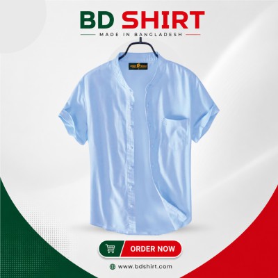 Premium Men's Ban Collar Half Sleeve Shirt