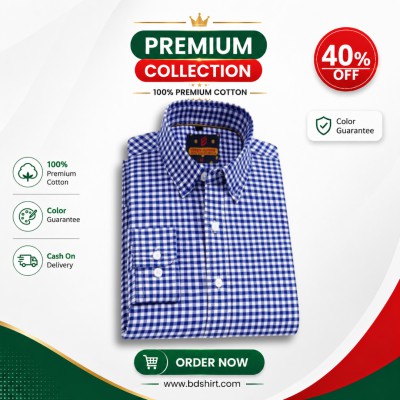 Men's Premium Cotton Full Sleeve Casual Check Shirt - 2 Piece Combo