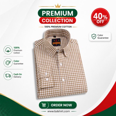 Men's Premium Cotton Full Sleeve Casual Check Shirt - 2 Piece Combo