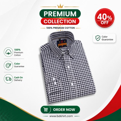 Men's Premium Cotton Full Sleeve Casual Check Shirt - 2 Piece Combo