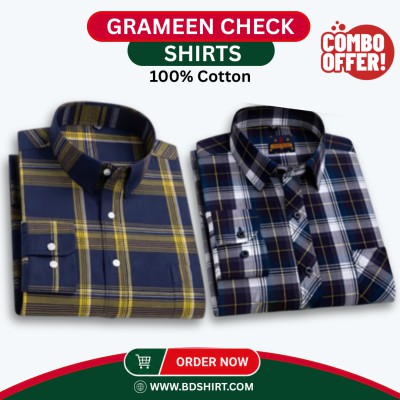 Premium Grameen Check Shirt - 2 Piece Combo