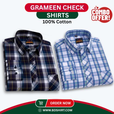 Premium Grameen Check Shirt - 2 Piece Combo