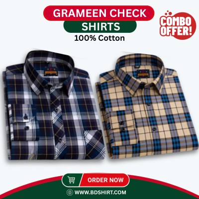 Premium Grameen Check Shirt - 2 Piece Combo