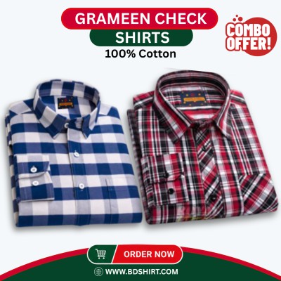 Premium Grameen Check Shirt - 2 Piece Combo